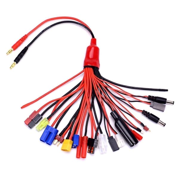 19-i-1 bananstik Rc Imax / B6 / B6AC / TRX / JST / Futaba / T-stik / XT60 Tamiya - Tilbehør til fjernstyret legetøj Lipo adapterkabel