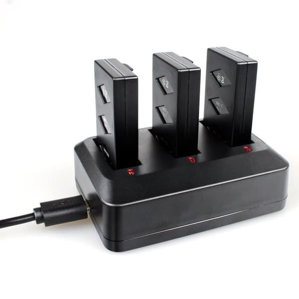 Parrot MiniDrone 600 mAh 3.7V 20C Li-po batterioplader 3 Port hurtigoplader til papegøje mambo, gynge - tilbehør til fjernbetjening legetøj batteri