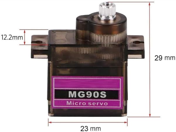 5 delar MG90S Micro Servo för RC helikopterplan bilbåt - Tillbehör till Fjärrstyrda Leksaker Servo Metal Gear
