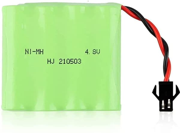 1-delt genopladelig 4.8V Ni-MH 1200mAh til bilens fjernbetjening + USB-oplader - tilbehør til fjernbetjening legetøj batteri