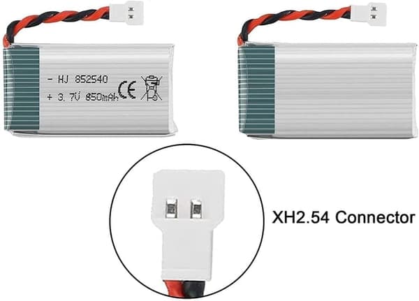 Syma 4 kpl päivitetty 3.7V 850mAh 25C lipo ladattava Syma X5SW X5SC pidempi lentoaika - lisävarusteet kauko-ohjattaville leluille Lipo-akku