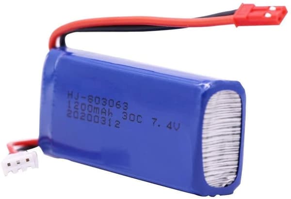 MJX 2 stycken 7,4V 1200 mAh Rc Drones Quadcopters MJX X101, Yizhan X6 Tarantula, JJRC H16 - Tillbehör till Fjärrstyrda Leksaker Lipo-batterier