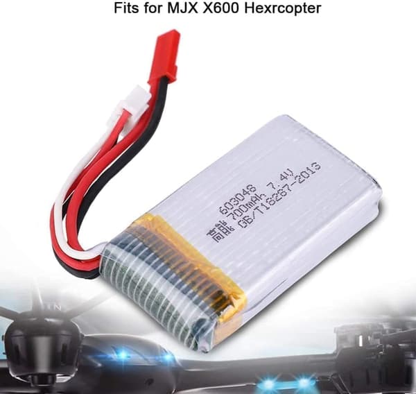 MJX 3 delar uppladdningsbart (7,4V 700mAh) för Rc Drone Quadcopter MJX X600 - Tillbehör till Fjärrstyrda Leksaker Lipo-batteri
