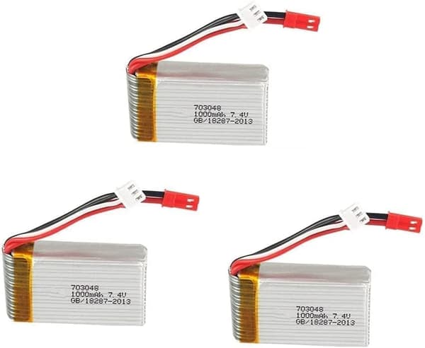 MJX 3 stykker genopladeligt (7.4V 700mAh) til Rc Drone Quadcopter MJX X600 - Tilbehør til fjernbetjening Legetøj Lipo batteri