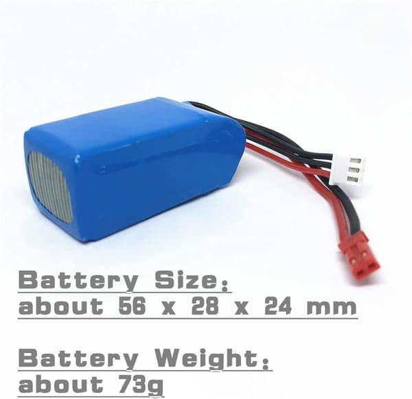 Wltoys 2 stk. (7.4V 1100mAh) til Wltoys A949 A959 A969 A979 V912 V913 V262 L959 T23 - Tilbehør til fjernstyret legetøj Lipo batterier