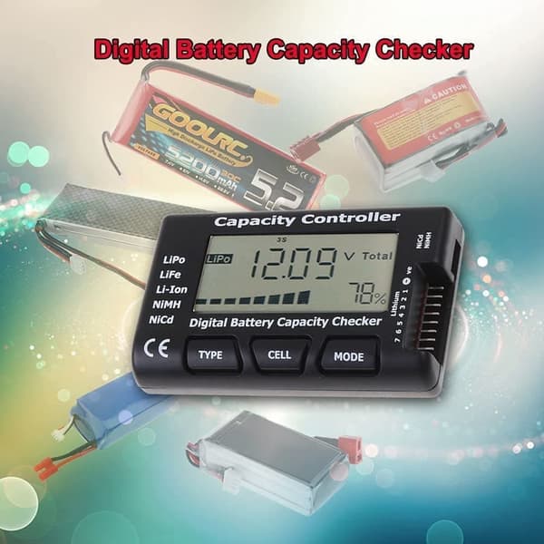 RC CellMeter-7 Digital til LiPo LiFe Li-ion Nicd NiMH - Tilbehør til fjernstyret legetøj Kontrol af batterikapacitet