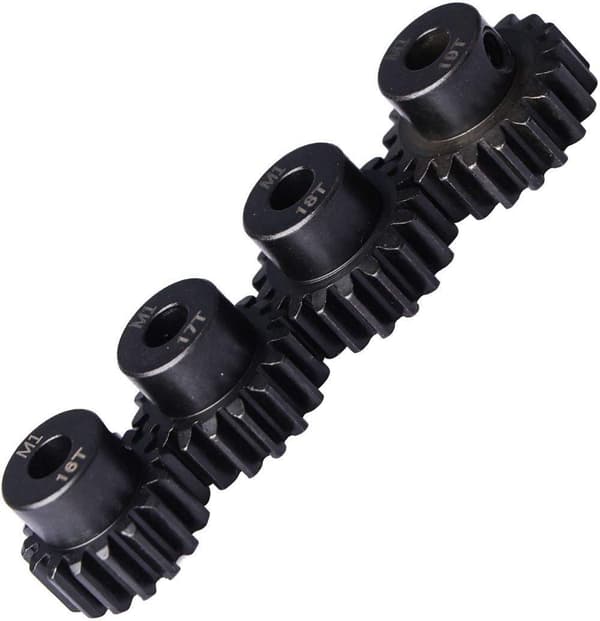 4 stk tandhjul 16T 17T 18T 19T M1 5mm aksel gearmodul tandhjul til børsteløs motor 1: 8 1/8 - Tilbehør til fjernbetjening legetøj