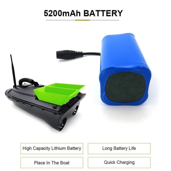 Flytec 1-delt 7.4V 5200mAh Lipo batteri til 2011-5 1.5kg - Tilbehør til fjernstyret legetøj Lipo batteri
