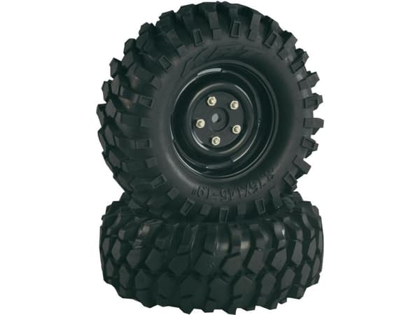 Absima 1:10 Crawler Complete Wheels Offroad V Block Crawler Musta 2 kpl