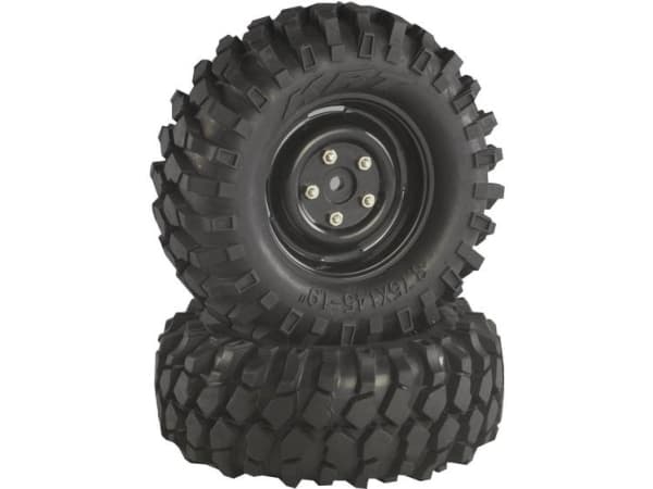 Absima 1:10 Crawler Complete Wheels Offroad V Block Crawler Musta 2 kpl