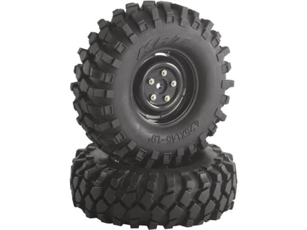 Absima 1:10 Crawler Complete Wheels Offroad V Block Crawler Musta 2 kpl