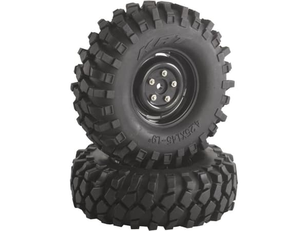 Absima 1:10 Crawler Complete Wheels Offroad V Block Crawler Musta 2 kpl