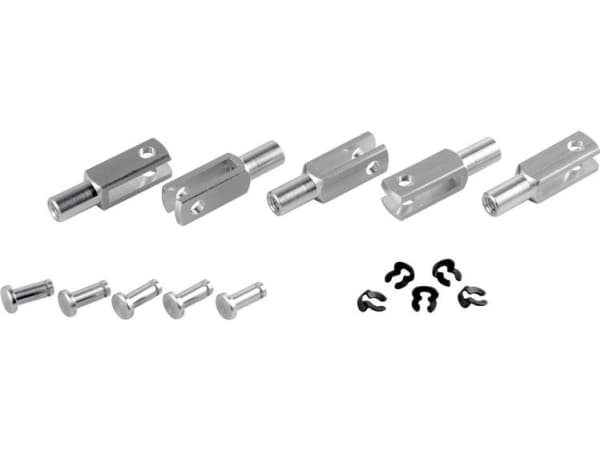 Modelcraft Aluminium gaffelhuvud med invändig gänga M3 5 st