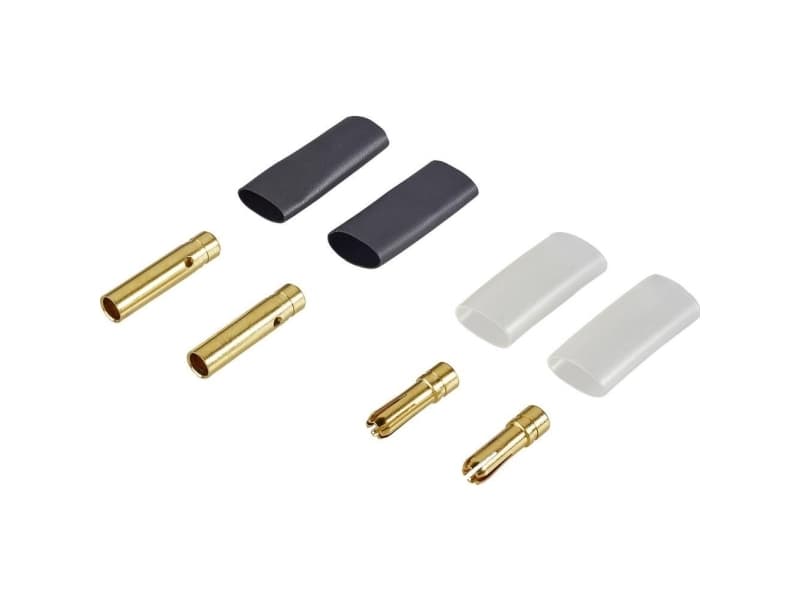 Reely 83436-2 Batteri-stik Deluxe 4 mm forgyldt 2 Paar