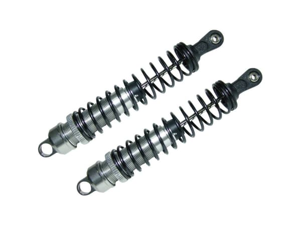 Reely 1:8 Alumiininen öljynpaineinen iskunvaimennin titaani jousilla musta 126 mm 2 kpl 2 kpl