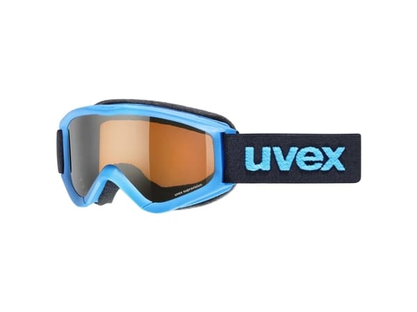 Uvex speedy pro, Doble linser, Blå, Plastikk, Sfærisk linse, Svart, Blå, Oransje