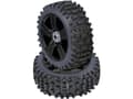 Pikkukuva 3 / 3: Reely 1:8 Buggy Complete Wheels Grip studs 5 spokes Musta 4 kpl