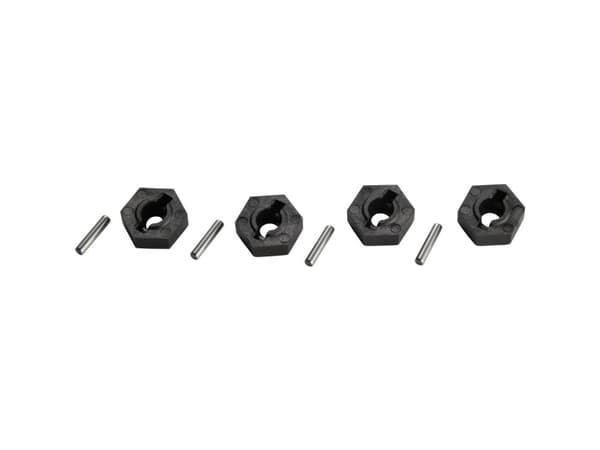 Reely 5 mm 1:10 Hjulmøtrikker-plast 5 mm Sort 4 stk