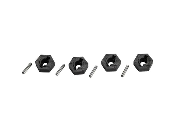 Reely 5 mm 1:10 Hjulmøtrikker-plast 5 mm Sort 4 stk