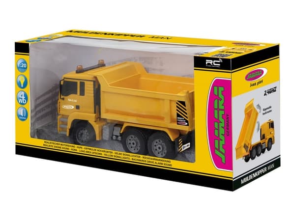 Jamara - Kaatopaikkakuorma-auto MAN - RC - keltainen