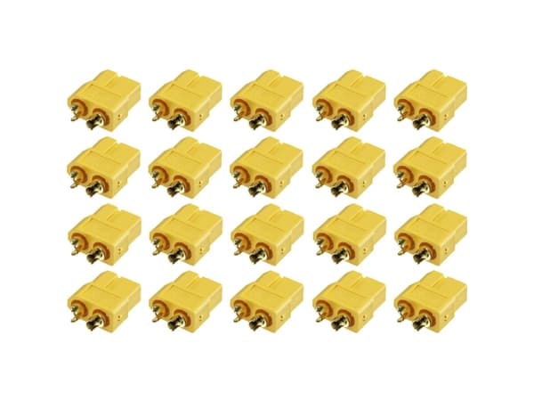 Reely 1399713 Batteribøsning XT60 forgyldt 20 stk