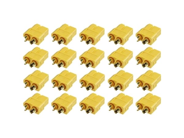 Reely 1399713 Batteribøsning XT60 forgyldt 20 stk
