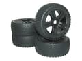 Pikkukuva 3 / 3: Reely 1:8 Buggy Complete Wheels Spike 5 Spokes Musta 4 kpl