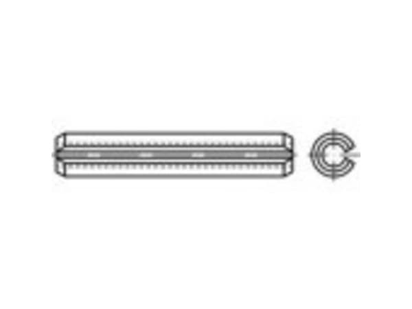 TOOLCRAFT TO-5439651 Rørstifter Fjederstål Galvaniseret 100 stk