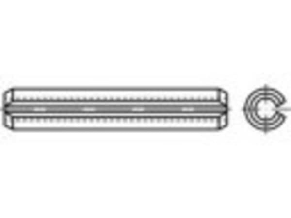TOOLCRAFT TO-5439651 Rørstifter Fjederstål Galvaniseret 100 stk