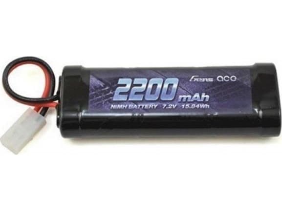 Gens ace B-2200-7.2V-NIMH-TAMIYA, Batteri, Svart