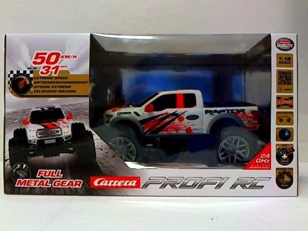 Carrera RC auto Ford F-150 PX Profi 1:18 valkoinen ja oranssi