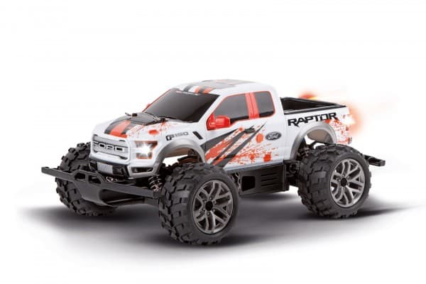 Carrera RC auto Ford F-150 PX Profi 1:18 valkoinen ja oranssi