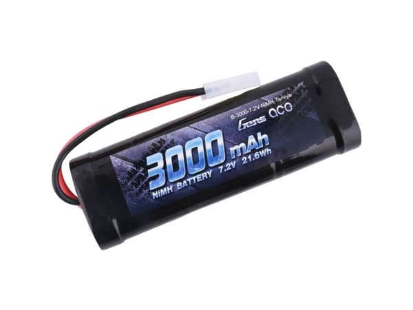 Gens ace B-3000-7.2V-NIMH-TAMIYA, Batteri, Sort