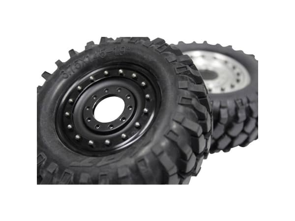 ScaleArt 1:14 Lastvogn Fælge Aluminium Bead Lock Sort 1 Paar