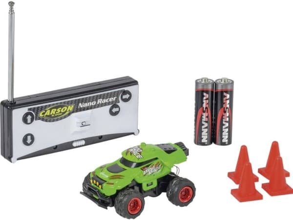 Carson RC Sport 500404185 Nano Racer Dino-Race 1:60 RC-modelbil Elektronik Monstertruck Hækmotor (2WD) Inkl. batterier
