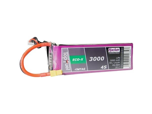 Hacker Modelbyggeri-batteripakke (LiPo) 14.8 V 3000 mAh Celletal: 4 20 C Softcase XT60