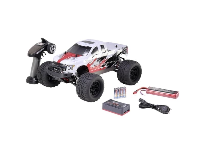 Reely NEW1 Brushless 1:10 RC-modelbil Elektronik Monstertruck Firehjulstræk (4WD) 100% RtR 2,4 GHz inkl. batteri, oplader og senderbatterier
