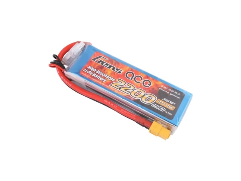 Gens ace B-45C-2200-3S1P-XT60, Batteri, Multifärg