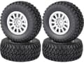 Pikkukuva 1 / 3: Reely 1:10 Buggy Komplette hjul Block-profil 12 eger Sølv 4 stk