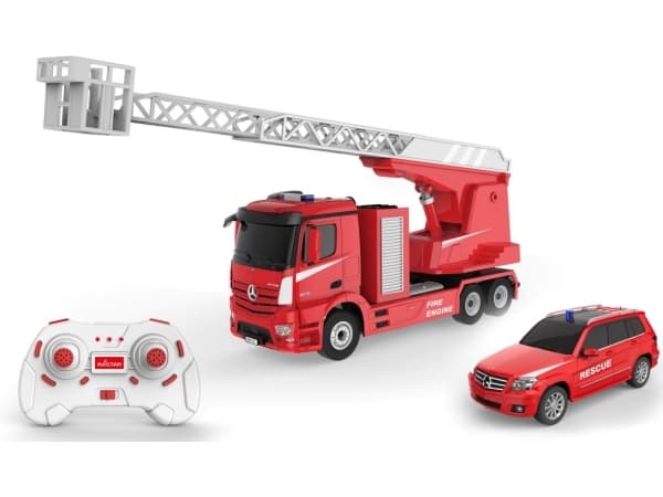 Mercedes-Benz Antos Fjernstyret Brandbil + Redningsbil 2.4G