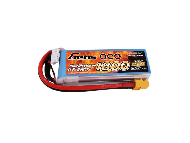 Gens ace B-45C-1800-5S1P, Batteri, Multifärg