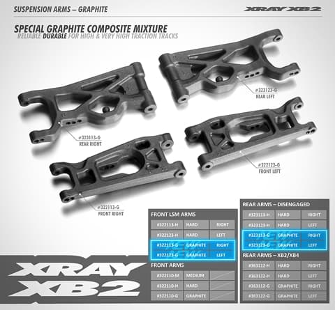XR-323123-H Susp. Arm Rear Lower Left - Hard
