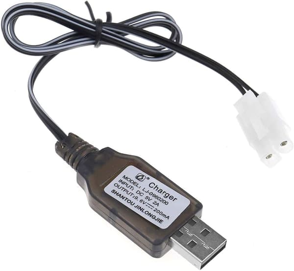 9.6V Ni-MH Ni-CD uppladdningsbart batteri 200mA USB-strömförsörjning DC-laddare 5V-anslutningsladdare - Tillbehör till Fjärrstyrda Leksaker Kabel