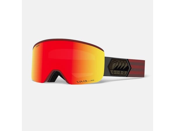 Giro Axis, Doble linser, Bordeaux, Menn, Sylindrisk (flat) linse, Burgunder, Grå, Rød, Oransje