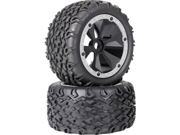 Reely 1:8 Monstertruck Dæk 6 eger Sort-grå 2 stk