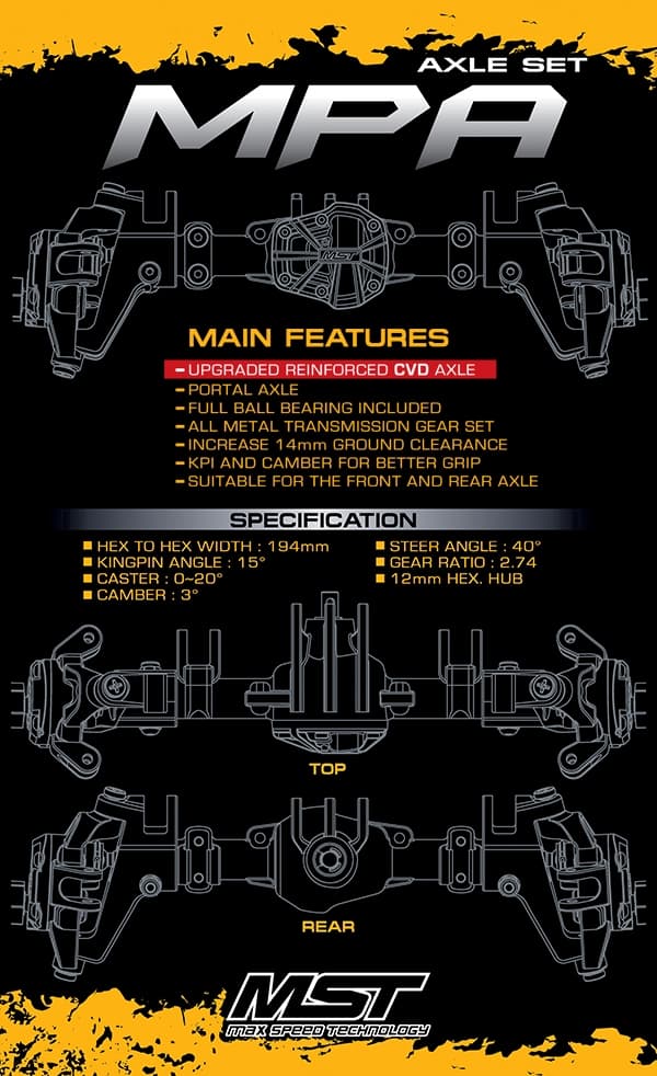 MST-210615 MPA Axle Set