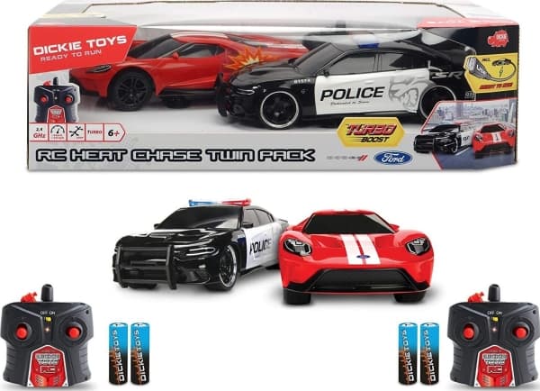 Dickie Auto on radio x2 Dodge Charger SRT Hellcat 2015 + Ford GT 2017 1:16 Dickie