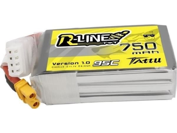 Tattu Modelbyggeri-batteripakke (LiPo) 11.1 V 750 mAh Celletal: 3 95 C Softcase