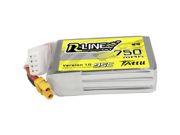 Tattu Modelbyggeri-batteripakke (LiPo) 11.1 V 750 mAh Celletal: 3 95 C Softcase
