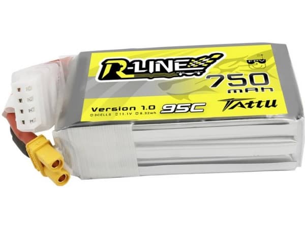 Tattu Modelbyggeri-batteripakke (LiPo) 11.1 V 750 mAh Celletal: 3 95 C Softcase
